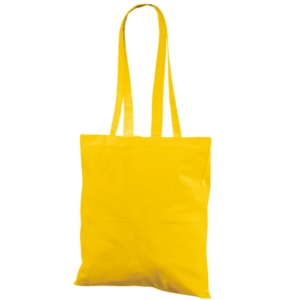 Prisvenlig gul mulepose i bomuld. Størrelse 38 x 42 cm_1