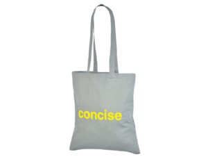 Grå mulepose i bomuld med personlig logo tryk