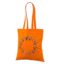 Prisvenlig orange mulepose i bomuld. Størrelse 38 x 42 cm.