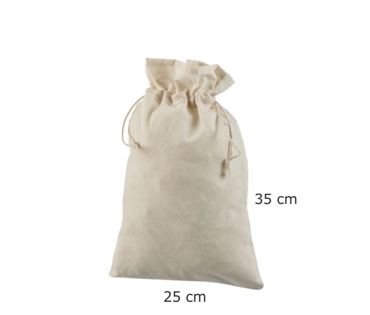 Stofpose på 25 × 35 cm med snøreluk