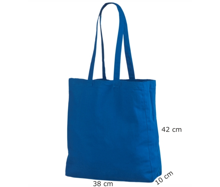 Prisvenlig blå mulepose i bomuld.1