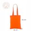 orange mulepose i bomuld med tryk og logo